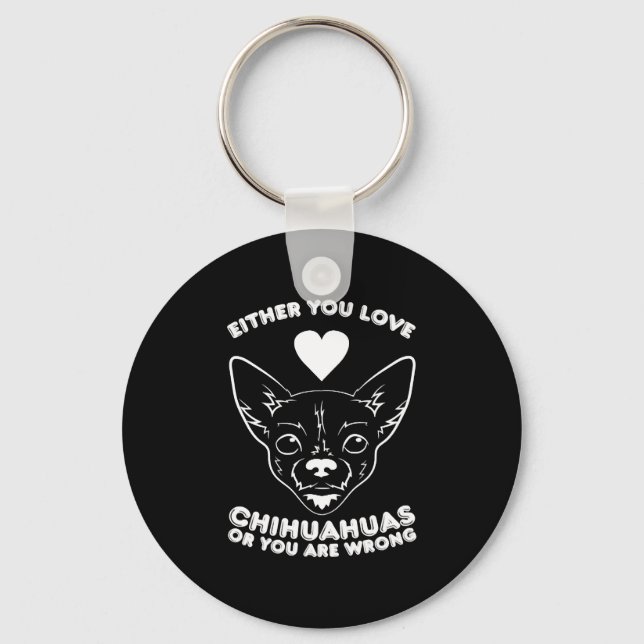 Chihuahua Dog Lover Keychain (Front)