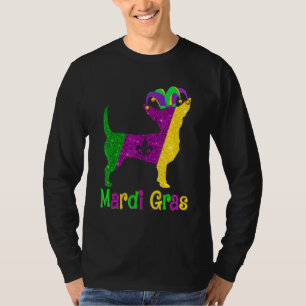 Chihuahua Dog Lover Mardi Gras Carnival Jester T-Shirt
