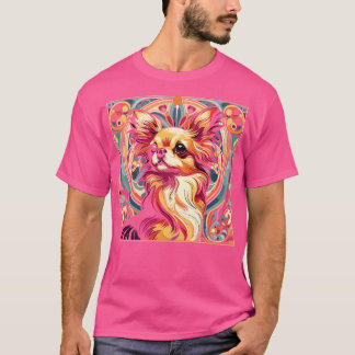 Chihuahua Dog Lovers Design Art Deco Style T-Shirt