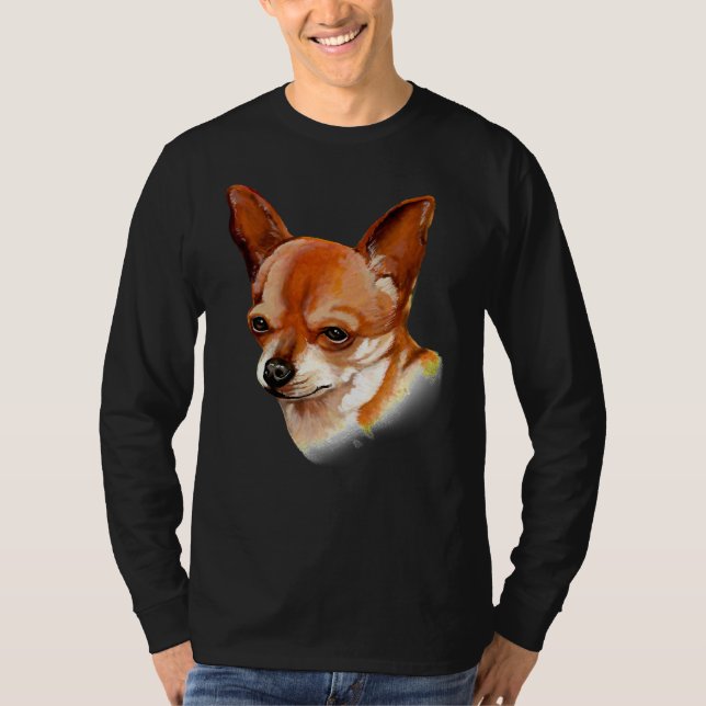 Chihuahua Dog Loves Being With His People T-Shirt (Front)