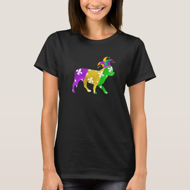 Chihuahua Dog Mardi Gras Carnivals Funny Puppy Lov T-Shirt (Front)