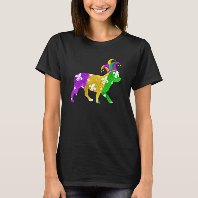 Chihuahua Dog Mardi Gras Carnivals Funny Puppy Lov T-Shirt (Front)