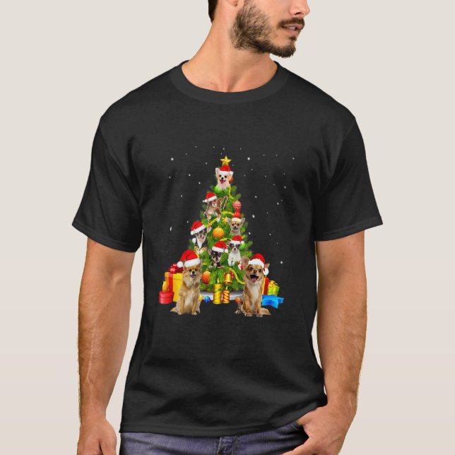 Chihuahua Dog  Matching Santa Chihuahua Christmas  T-Shirt (Front)