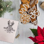 Chihuahua Dog Merry Christmas Return Address  Rubber Stamp<br><div class="desc">This "Merry Christmas" return address rubber stamp features a Chihuahua Dog with custom family name and address.
More dog breeds in the collection "Christmas Dogs Return Address"</div>