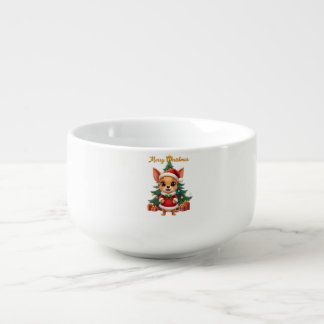 Chihuahua Dog Merry Christmas Soup Mug
