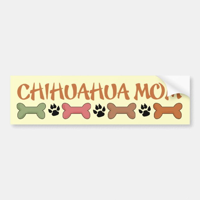 Chihuahua Dog Mom Bumper Sticker (Front)