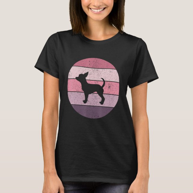Chihuahua Dog Mom Dad Vintage Retro T-Shirt (Front)