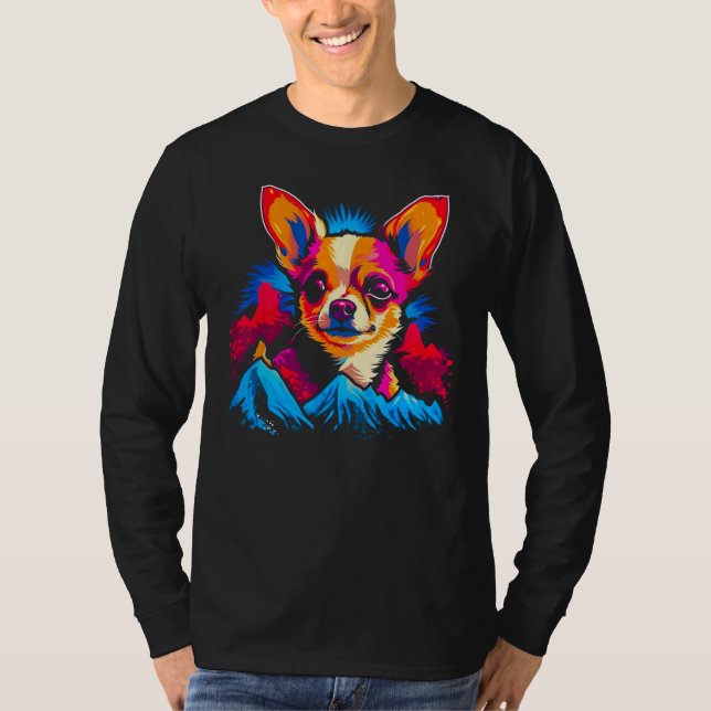 Chihuahua Dog Mountain T-Shirt (Front)