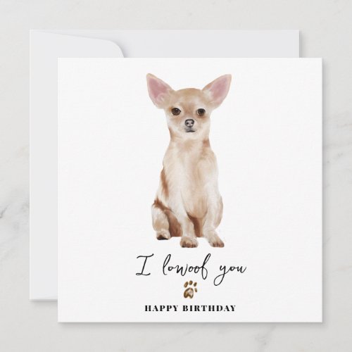 Chihuahua Dog Mum Puppy Pets Birthday Card