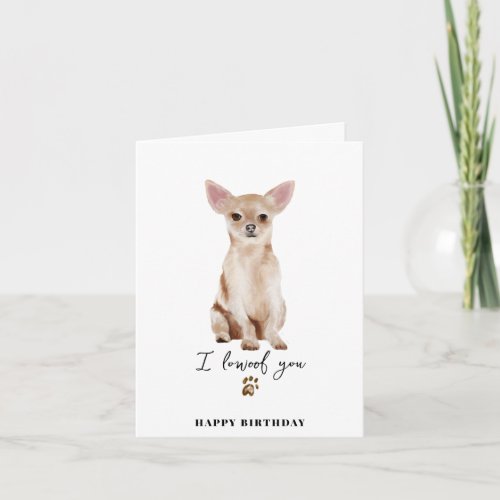 Chihuahua Dog Mum Puppy Pets Paw Birthday Card