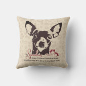 Chihuahua Dog My Sunshine Brown Throw Pillow (Back)