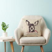 Chihuahua Dog My Sunshine Brown Throw Pillow (Chair)