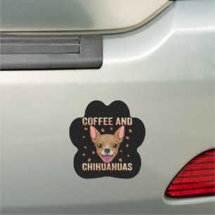 Chihuahua Dog Owner Apparel Coffee Addict Car Magnet