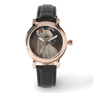 Chihuahua Dog Painting Watch