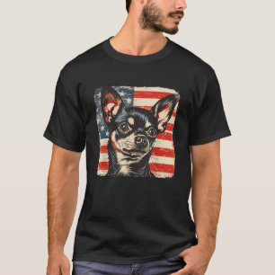 Chihuahua Dog Patriotic 4th of July Women Men Kids T-Shirt