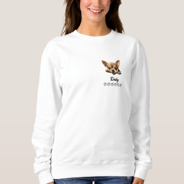 Chihuahua Dog Personalized T-Shirt Sweatshirt (Front)