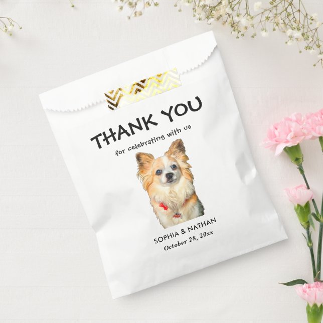 Chihuahua Dog Personalized Thank You Favor Bag (Sealed)