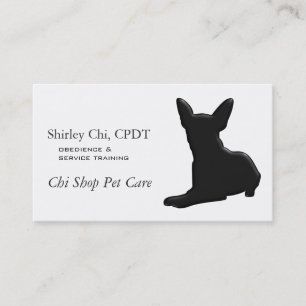 Chihuahua Dog Pet 3d line art Business Card