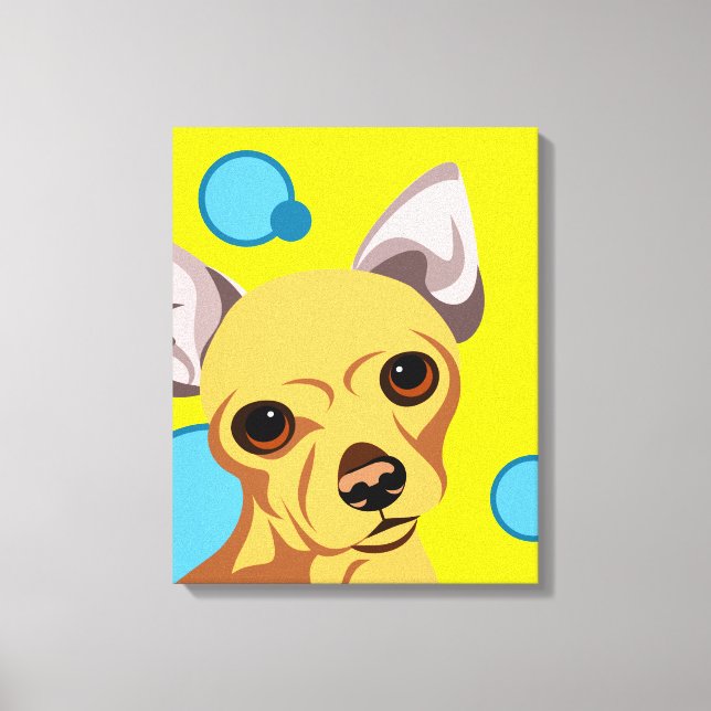 Chihuahua Dog Portrait Canvas Print (Front)