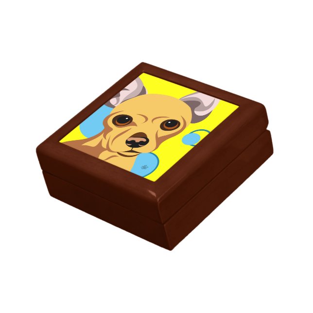 Chihuahua Dog Portrait Gift Box (Side)