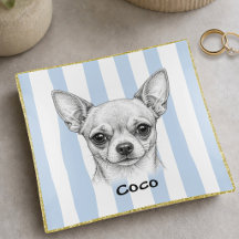 Chihuahua Dog Portrait Pet Name