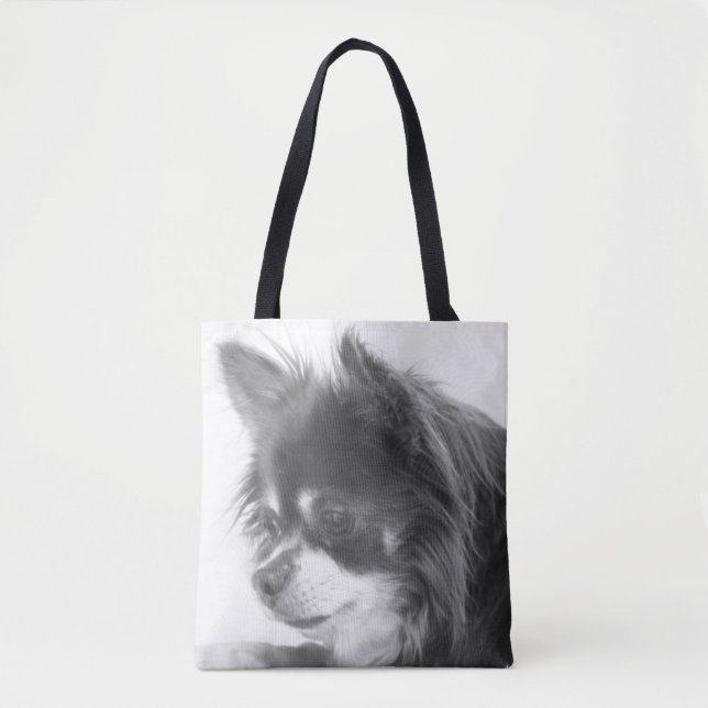 Chihuahua Dog Portrait Tote Bag (Front)