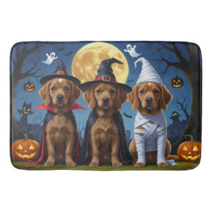 Chihuahua Dog Pumpkin Halloween Funny Bath Mat