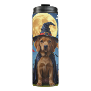Chihuahua Dog Pumpkin Halloween Funny Thermal Tumbler