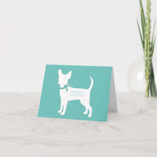 Chihuahua Dog Puppy Note Card (Front)