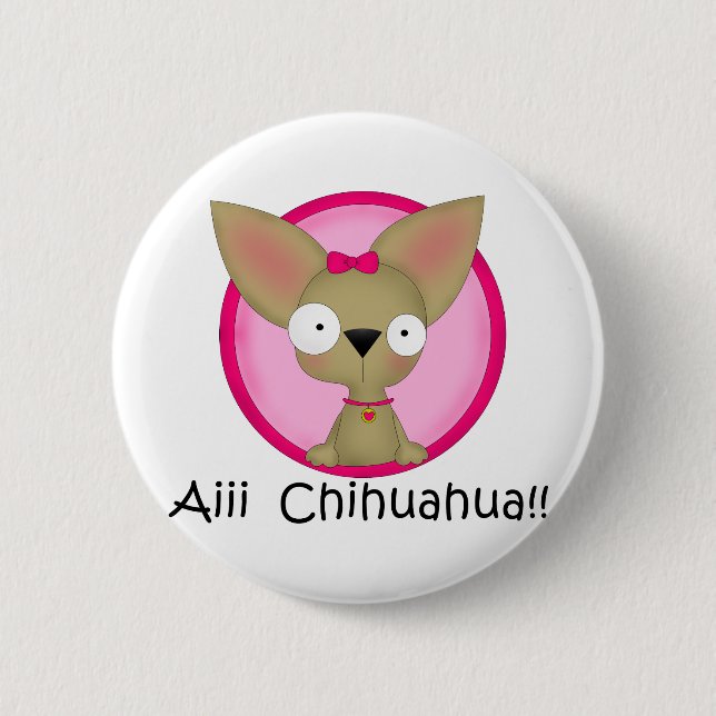 Chihuahua Dog Puppy Pinback Button (Front)