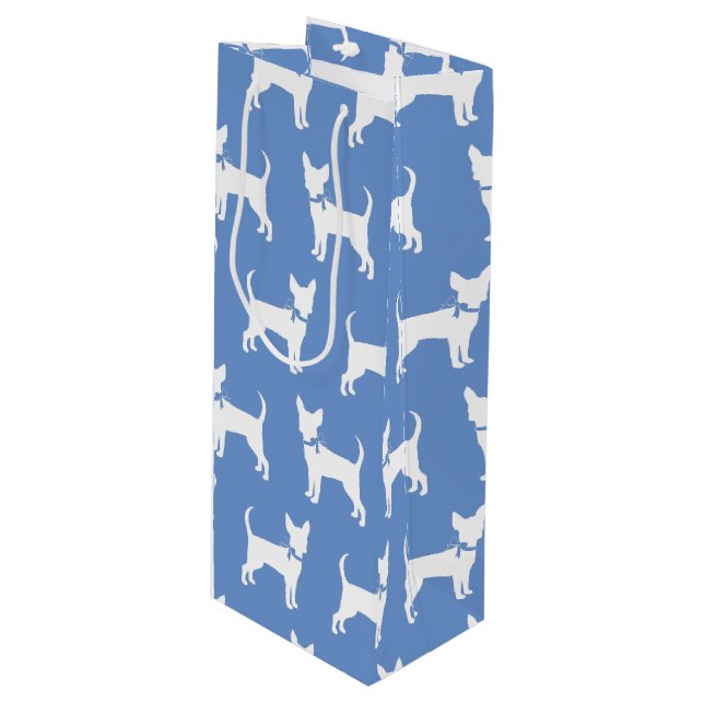 Chihuahua Dog Puppy Wine Gift Bag (Front Angled)