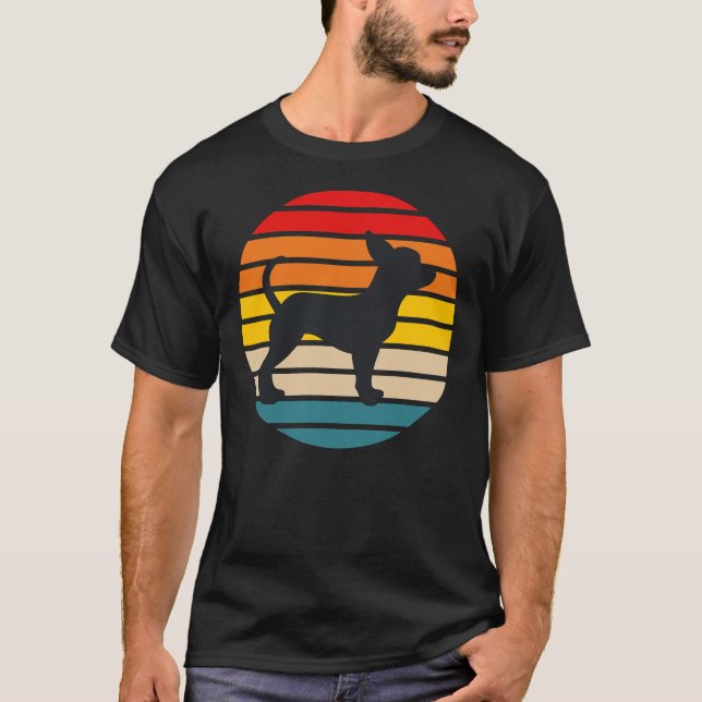 Chihuahua Dog Retro Vintage T-Shirt (Front)