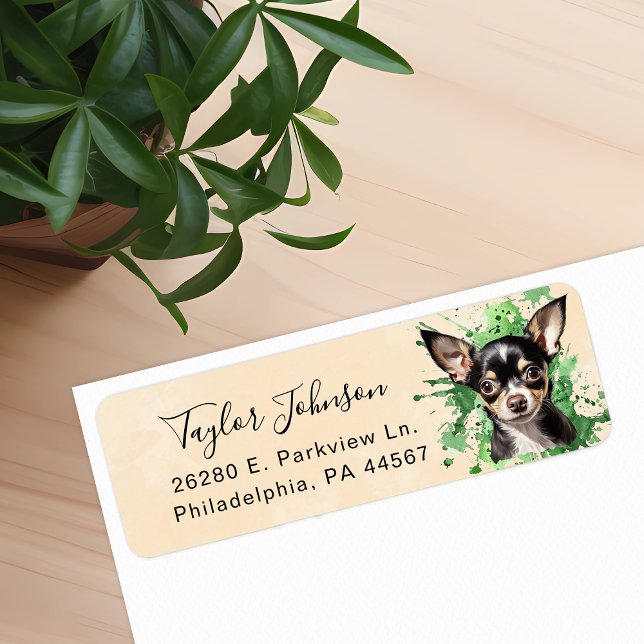 Chihuahua Dog Return Address Label (Creator Uploaded)
