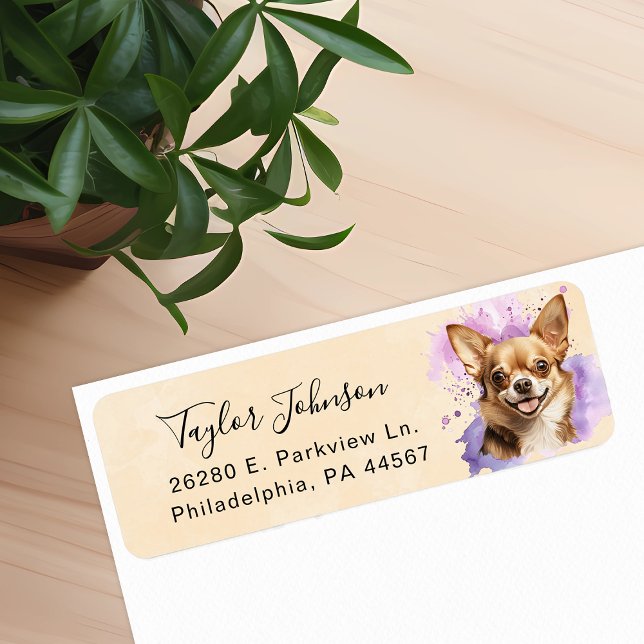Chihuahua Dog Return Address Label (Creator Uploaded)
