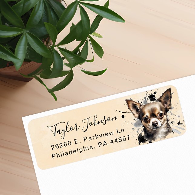Chihuahua Dog Return Address Label (Creator Uploaded)