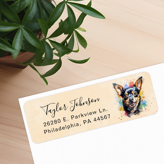 Chihuahua Dog Return Address Label (Creator Uploaded)