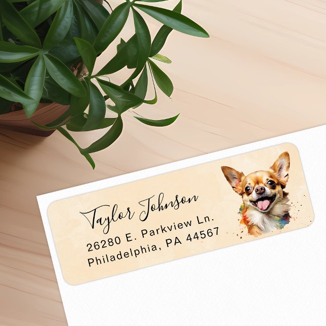 Chihuahua Dog Return Address Label (Creator Uploaded)