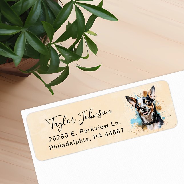 Chihuahua Dog Return Address Label (Creator Uploaded)
