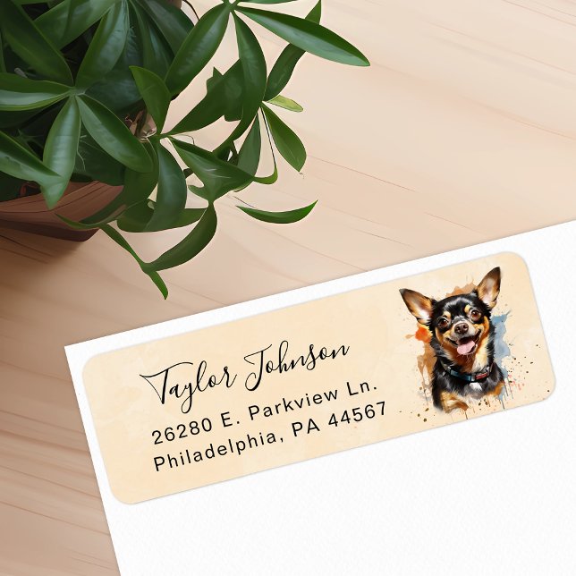 Chihuahua Dog Return Address Label (Creator Uploaded)