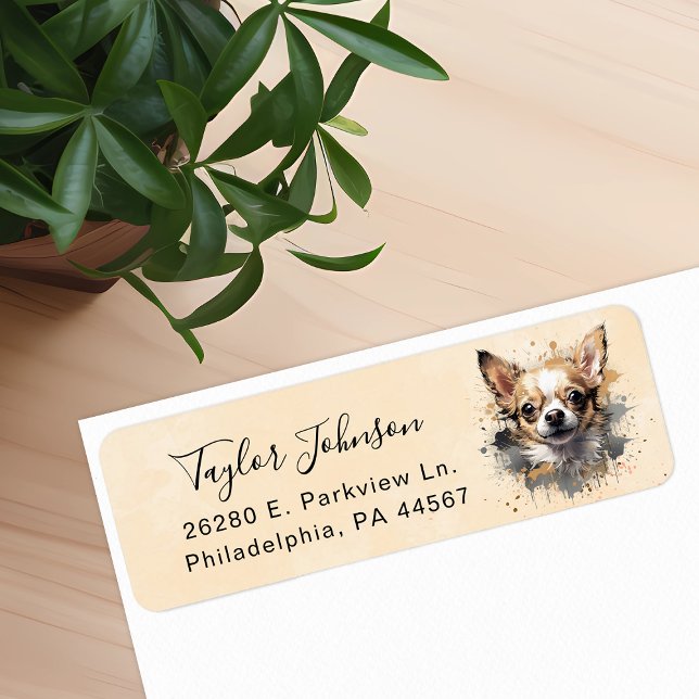 Chihuahua Dog Return Address Label (Creator Uploaded)