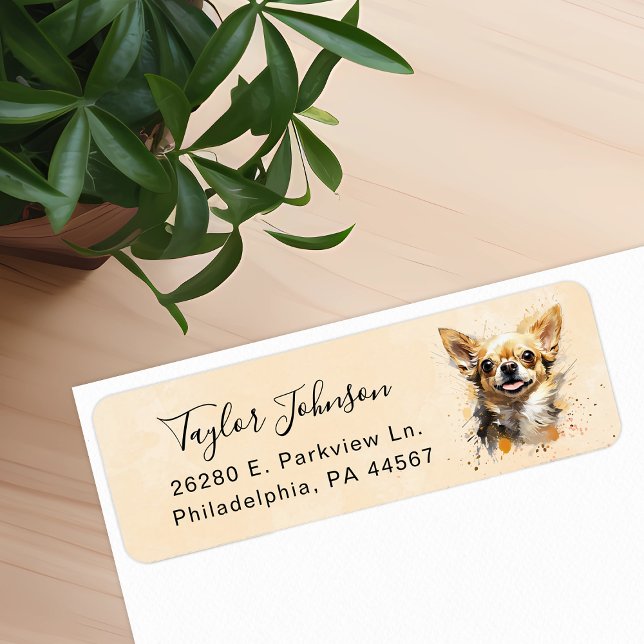 Chihuahua Dog Return Address Label (Creator Uploaded)