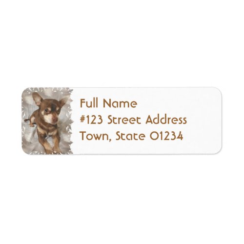 Chihuahua Dog Return Address Label
