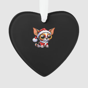 Chihuahua Dog Santa Classic T-Shirt Ornament