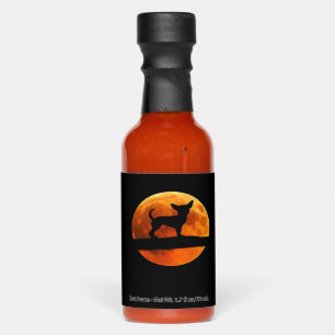 Chihuahua Dog Silhouette Moon chiwawa lover Classi Hot Sauces