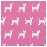 Chihuahua Dog Silhouette Pet Pink Fabric