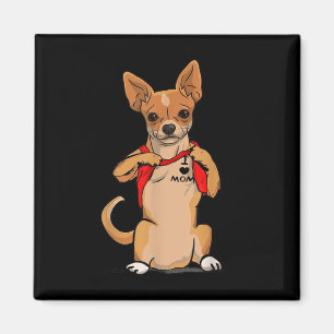 Chihuahua Dog Tattoo I Love Mom Cute Dog Mothers D Magnet