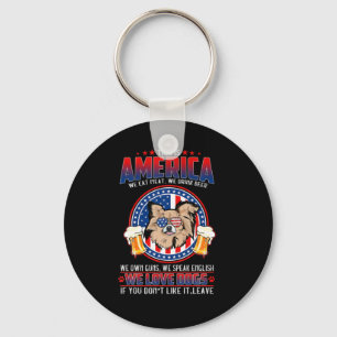 Chihuahua Dog This America 4Th Of July Keychain
