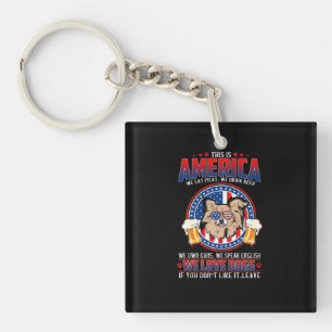 Chihuahua Dog This America 4Th Of July Keychain