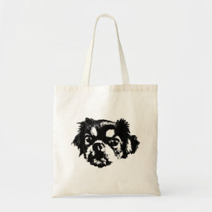 Chihuahua Dog Tote – Sweet Black & White Ink Bag