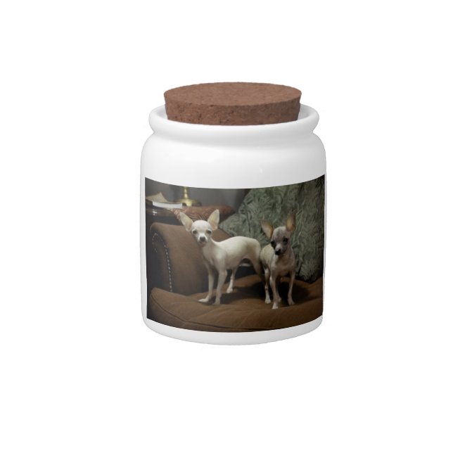 Chihuahua Dog Treat Candy Jar (Front)